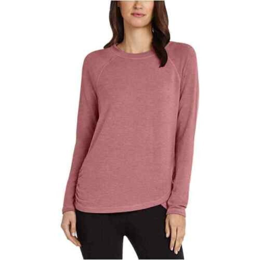 Danskin Women's Size XXL Crossover Sweatshirt Long Sleeve Dusty Rose Pink 9178